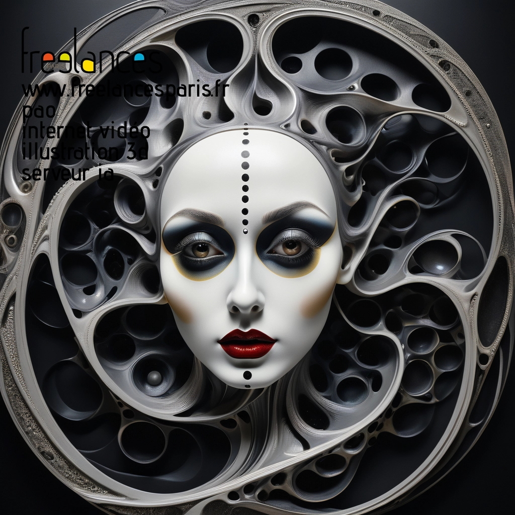 Pao mise en page internet vidéo illustration 3d serveur IA générative AI freelance paris studio de création magazines ufwjxlr0